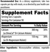 Load image into Gallery viewer, CAL/MAG 2:1 300 MG CALCIUM MALATE 150 MG MAGNESIUM MALATE 180 CAPSULES (3 MONTH SUPPLY)