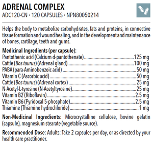 ADRENAL COMPLEX 120 CAPSULES (2 MONTHS SUPPLY)