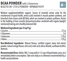 Load image into Gallery viewer, BCAA POWDER WITH L-GLUTAMINE (270 G)