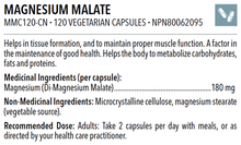 Load image into Gallery viewer, MAGNESIUM MALATE (2 MONTH SUPPLY) 120 CAPSULES
