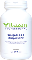 Omega 3-6-7-9 -Organic Borage, Flax, and Sea Buckthorn 180 Softgels