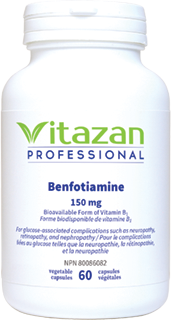 Benfotiamine (150 mg á Bioavailable Form of Vitamin B1) 60 veg capsules