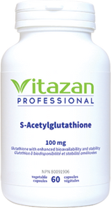 S-Acetylglutathione (100 mg á Glutathione with Enhanced Bioavailability and Stability) 60 veg capsules