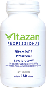 Vitamin D3 (1,000 IU á Oil-based for Optimal Bioavailability) 180 softgels
