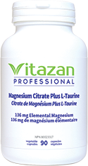 Magnesium Citrate Plus L-Taurine (136 mg Elemental Magnesium) 90 veg capsules