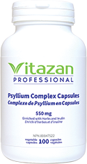 100% Psyllium Capsules 550 mg (Provides Gentle Relief of Constipation or Irregularity) 100 veg capsules