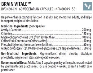 BRAIN VITALE™ 60 CAPSULES (1 MONTH SUPPLY)