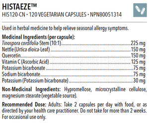 HISTAEZE™ 120 VEGETARIAN CAPSULES (2 MONTHS SUPPLY)