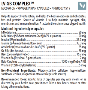 LV-GB COMPLEX™ 90 CAPS (1 MONTH SUPPLY)