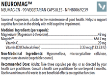 Load image into Gallery viewer, NEUROMAG™ MAGNESIUM L-THREONATE 90 VEGETARIAN CAPSULES (1 MONTH SUPPLY)