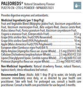 PALEOREDS™ FRUIT POWDER 270 GRAMS (9.5 OZ)