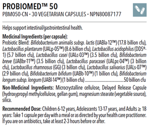 PROBIOMED™ 50 CFU PROBIOTIC 30 CAPSULES