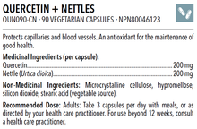 Load image into Gallery viewer, QUERCETIN + NETTLES 90 VEGETARIAN CAPSULES